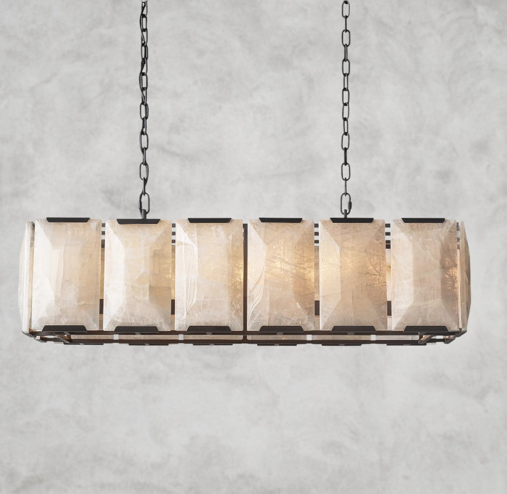 Harlow Calcite Rectangular Chandelier 42", 54", 62", 74"